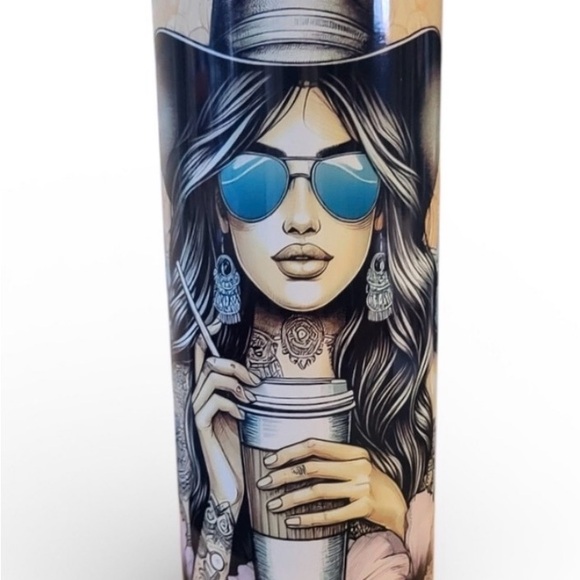 TUMBLER IF YOU NEVER TRY YOU”LL NEVER KNOW 20oz SKINNY TALL TUMBLER NWT - Picture 4 of 4